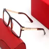 Klassieke Santos Men Dames Zonnebril Square frame Clear Lens Optische bril Lconic Screw Design Logo Anti-slip voet Coverbusiness Casu 196o