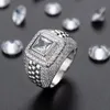 Önska nya tillbehör Hip Hop Style Hiphop Ring Male European och American Fashion Märke Full Diamond Street Dance Ring Diamond Ring Hot Sale Ornament