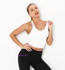Designer Lul Yoga Outfit Sport Bras Frauen hohe Unterstützung Frauen Langer Sport -BH mit abnehmbarer Polsterung sexy Kreuz Rückengurt Yoga Übung