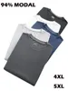 T-shirts pour hommes 4xl 5xl Plus taille Super Soft Modal Spring Summer Short à manches à manches tricotées Coul de cou rond