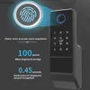 Smart Lock Courtyard appartement Smart Door Lock Tynea WiFi WiFi Finger Empreinte Card de l'application Mot de passe NFC Déverrouillage IP68 Lock électronique imperméable WX