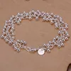 Wedding Bracelets 925 Sterling silver bracelets Charms bead chain fashion cute nice women grapes Bracelet wedding Jewelry free shipping