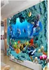 3D Wallpaper Custom PO onderwater Tunnel Mermaid Fish TV Achtergrond Wand Woonkamer Home Decor 3D Wall Murals Wallpaper voor WA2945105771