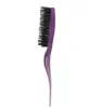 Brosses à cheveux 1pc Salon peigne taquin pinceau à trois rangées de sanglier naturel femmes et hommes Brosse anti-statique