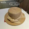 Caps Hats Womens Beach Hut flacher Boden Kinder Baby Mädchen Bogen süße Sommer im Freien Kinder -Sonnenhut Khaki Grid Hut Sombreros de Mujer D240509