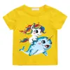 T-shirts balletdanser t-shirt kinderen korte mouwen casual t-shirt boys mode t-shirt kinderkleding kinderen meisjes kledingl240509