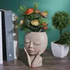 Doll Little Girl Succulent Flower Pot Floor Simple Character Garden Statyes Outdoor Landscape Gardening Decoration Yard Ornament 240422