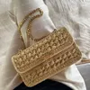 Top Quality Designer Raffias Bag Shoulder Chain Knitting Crochet Summer Women Crossbody Flap Luxury Classique Fashion Straw Triomphes