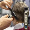 Elektrisch LED -scherm Haar Clipper Oplaadbare verzorging Trimmers Tblade 01 mm Waterdicht mes Men Persoonlijke verzorgingstoestel 240408