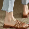 Slippers Retro Style Summer Summer Aberto Mulheres Moda Elegante Terra Slides Sapatos Senhoras Vestidos ao ar livre sandalias