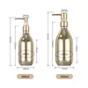 Storage Bottles 300ml/500ml Frosted Electroplated Shampoo Bottle PET Press Type Lotion Empty Shower Gel Large-Capacity Soap Dispenser