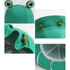 Kinder-Eltern Frog Eimer Hut für Frauen Sommer Herbst Plauce Frau Panama Outdoor Wanderstrand Fischerei Sonnenschutz Frau Bob Caps 240428