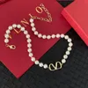 Designers New Letter Necklace Luxury 18k Gold Plated With Luxury High Quality Jewelry Necklace Charming Womens High Quality Necklace With Box Birthday Party