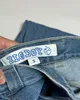Abbigliamento da uomo jeans street y2k grandi ragazzi donne nuovo harajuku hip hop cartone animato ricamato a tasca ricamato al pantalone gamba larga Q240509