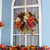 Flores decorativas Coronón de primavera Puerta delantera Verano Otoño Otoño al aire libre Decoración de la pared o ventana de la pared o ventana Atumn Atumner Decoración de flores