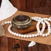 Dekorative Blumen Bauernhaus Perlen 100 cm Holzperlengirlande mit Quasten Country Boho Wand Rustikale Dekor Big Hanging Geschenke Gebet J8t4