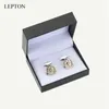 Cuff Links Lepton Flywheel Mens Wedding Cufflinks Silver Triangle Business Cufflinks Best Gift Direct Shipping Q240508