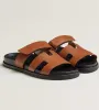 Chypre Sandals Shoes Men Calfskin Leather Beach Slippers Comfort Slide Flats Man調整可能なストラップカジュアルウォーキングEU38-46オリジナルボックス