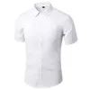 Herren -Hemd -Hemden Sommerhemd für Männer täglich lässige weiße Hemden kurzärmelig Button Down Slim Pass