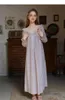 Vêtements de nuit pour femmes Vintage nocturne robe femmes à manches longues lâches de nombres de nuit princesse sexy