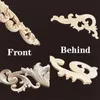 2pcs Vintage Bois sculpté Corner ONLAY Cadre applique de porte murale Miroir Decorative Wood Figurine Decor salon 240506