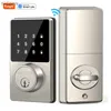 Verrouillage intelligent Tuya Home Smart WiFi Lock Keyless Entrée Lock de porte d'entrée avec écran tactile Contrôle de l'application Contrôle étanche IP54 Alarme de batterie basse wx