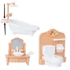 Kawaii Doll Schlafzimmer 5 Artikel Puppen Kinder Mini Accessoires 1:12 Skala Mini Doll House Möbel DIY Kinderspielzeugpuppe Express Spielzeughaus