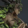 Nova deusa da floresta natural, estátua de pássaro resina desktop decoração de jardim criativa personalizada