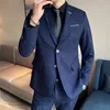 Alta qualidade masculina traje de terno de coletes de gestas de negócios profissional homem -noivo 32 peças conjunto 240507