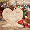 Free Engraving Personalized Wooden Heart Puzzle Custom Romantic Art Puzzle Decoration Valentines Day Birthday Gift Desk Decor 240426