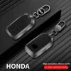 Car Key Key Zinc Alloy + Leather Car clés à distance de voiture Shell Shell FOB pour Honda Grace Accord IX 2015 2017 2018 2018 2019 3 Boutons Accessoires clés T240509