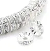 Tsunshine rondelle spacer crystal charms pärlor komponenter silver pläterad tjeckisk strass lös pärla för smycken tillverkning diy armele1523995