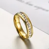 Cluster Rings Finger Bands österrikiska kristall chic för kvinnor diamanter ädelstenar 18k guldfylld titan rostfritt stål smycken tillbehör