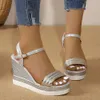 Summer Women Wedges Platform High Heels Designer Sandals comodi per signore taglie forti scarpe