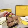 Baguette Bag Cosmetic Bags Cases Crossbody Bags Fendibags Handbags Purse Chain Shoulder Bag Letter Genuine Leather Flap Golden Hasp Handle Tote Removable 826