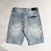 Short concepteur masculin jeans pour hommes jeans décontractés jeans hommes jean tigre broderie shortpants slim mens street hip hop short denim 29-40