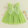 Girl Dresses Pudcoco Infant Kids Baby Princess Dress Sparkle Heart Print Sleeveless Party Tulle Fairy Costume With Wings 6M-4T