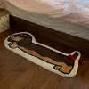 Carpets Long Tufting Dog Bedroom Rug Cartoon Animal Dachshund Carpet Bathroom Foot Pad Bath Mat Doormat Aesthetic Home Kids Room Decor