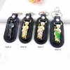 Keychains Lanyards 1pc Metal Pu Leather St. Jude Pendant Pendard Keyring Keychain Religious Ornement J240509