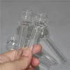 Tubo de queimador de óleo de vidro de pirex grosso com queimadores de palha de teste claro tubos de fumantes de bubbler para bongos de água