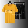 Men Summer Track Supsuits Designer Brand Sets Dos piezas Dos piezas Camiseta de manga corta Shorts Running Fitness Suits para joven