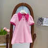 Mädchenkleider Mädchen Sommerkleid 2024 Kindermode Prinzessin Kleid Kleid Bogen rosa süße süße Kleid Vorschulmädchen Dressl2405