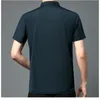 Herrenkleidung 2024 Sommer Polo -Hemd nahtlose Schere Kragen Golf Kurzarm Cooles Gefühl T -Shirt 240429