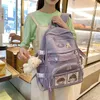 Backpack DIEHE Nylon Women Fashion Multi-pocket Female Travel Bag Kawaii School For College Girls Cute Bookbag