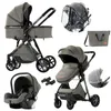 Strollers# Baby stroller Baby pram Baby cars 3 in 1 stroller Lightweight strollers Newborn baby carriage 3 in 1 four wheel strollers pram T240509