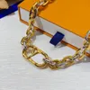 2022 Toppkvalitet Charm Pendant Halsband med två färger pläterade för kvinnor Bröllopsmycken Gift Have Box Stamp Choker PS7557 284R
