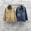 Damenjacken Designerin Frühling/Sommer Mode Split Leder Flip Kragen mit mittlerer Länge Denim Mantel YCL3