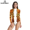 Suits Nadanbao Cosplay Bodysuit Push Up Sexy High midje kvinnor One Pieces Swimsuit roligt tigermönster tryckt sommar surfing badkläder