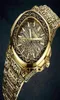 Fashion Quartz Watch Men Marke Onola Luxus Retro Golden Edelstahl Gold S Reloj Hombre 2106091699099