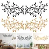 Estatuetas decorativas 2pcs Metal Tree Flel Wall decor